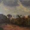 1978-Hill-Trees-Clouds-GrayDay-16x20